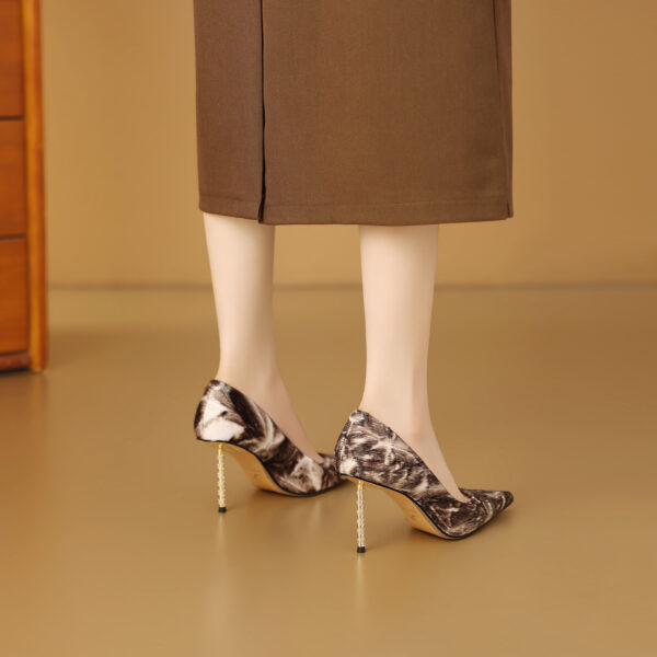 SIMONE Calf Hair Pointed Toe Pumps | Handcrafted Sheepskin-Lined 8cm Heels