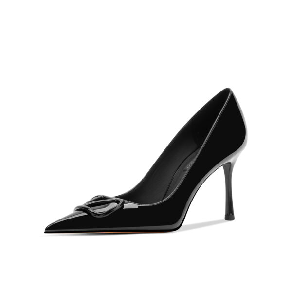SIMONE Nude Patent Leather Pointed-Toe Pumps | Handcrafted Comfortable Stiletto Heels
