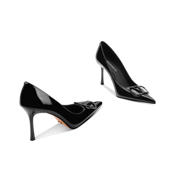 SIMONE Nude Patent Leather Pointed-Toe Pumps | Handcrafted Comfortable Stiletto Heels