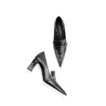 SIMONE Oiled Leather Buckle Loafer Pumps | Handcrafted 7cm Block Heels