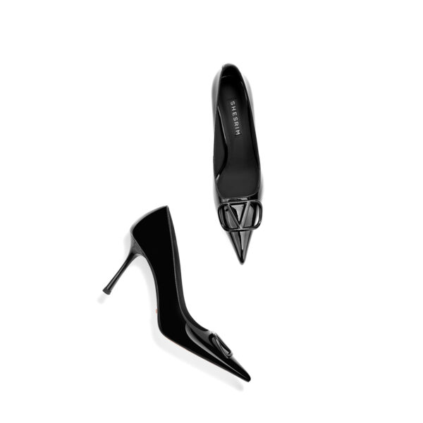 SIMONE Nude Patent Leather Pointed-Toe Pumps | Handcrafted Comfortable Stiletto Heels