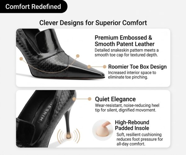 SIMONE Oiled Leather Buckle Loafer Pumps | Handcrafted 7cm Block Heels