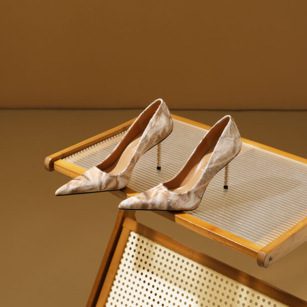 SIMONE Calf Hair Pointed Toe Pumps | Handcrafted Sheepskin-Lined 8cm Heels