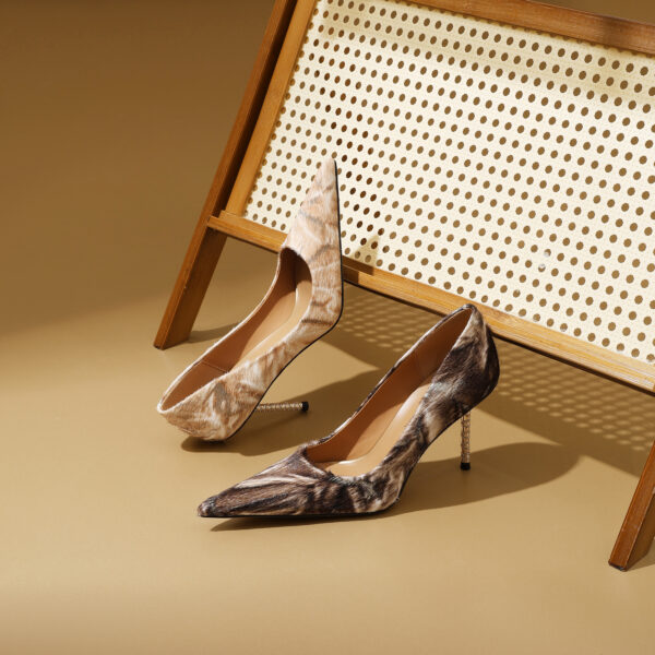 SIMONE Calf Hair Pointed Toe Pumps | Handcrafted Sheepskin-Lined 8cm Heels