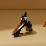 SIMONE Pearlescent Patent Stiletto Pumps | Handcrafted Crystal Bow 8cm Heels