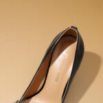 SIMONE Pearlescent Patent Stiletto Pumps | Handcrafted Crystal Bow 8cm Heels