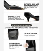 SIMONE Gold Cap Toe Black Pumps | Handcrafted Leather Mid Heels