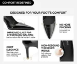 SIMONE Nude Patent Leather Pointed-Toe Pumps | Handcrafted Comfortable Stiletto Heels