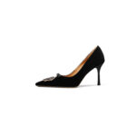 SIMONE Shimmering Metallic Velvet Stiletto Pumps | Handcrafted Crystal Fan Bow 8cm Heels