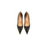 SIMONE Shimmering Metallic Velvet Stiletto Pumps | Handcrafted Crystal Butterfly