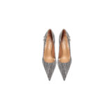 SIMONE Shimmering Metallic Velvet Stiletto Pumps | Handcrafted Crystal Butterfly